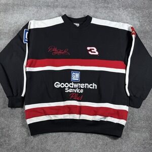 Chase Authentics Sweatshirt Pullover Men's 2XL Dale Earnhardt #3 Black Red White